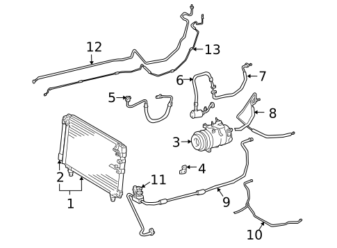 Rear AC Lines for 2006 Lexus LS430 #0