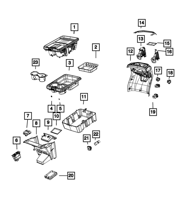 68409907AA - Interior Trim: Console Clip for Mopar Image