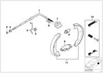 34411166019 - Brakes: Hand Brake Bowden Cable Bracket for BMW Image