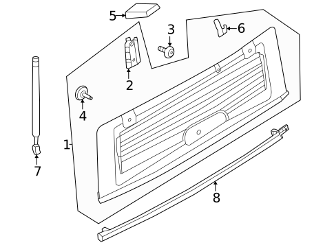 Back Glass for 2023 Ford Bronco #0
