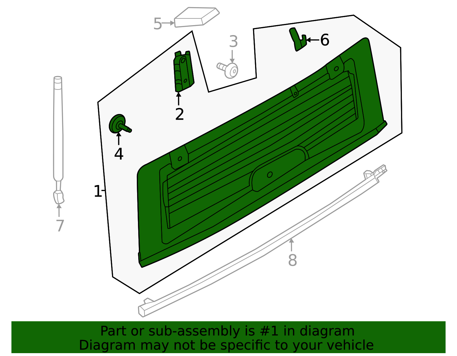 M2DZ-7842006-DF - Glass Back Window 2021-2024 Ford Bronco
