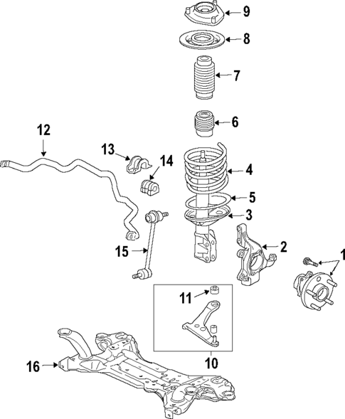 Front Suspension for 2017 Mitsubishi Lancer #0