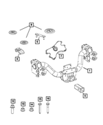 6104712AB - Frame, Bumper and Fascia: Hex Flange Nut for Ram: 3500 Image