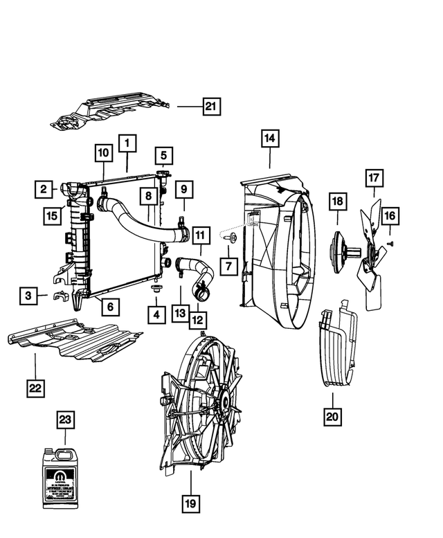 68050199AA - Cooling: Radiator Isolator for Mopar Image