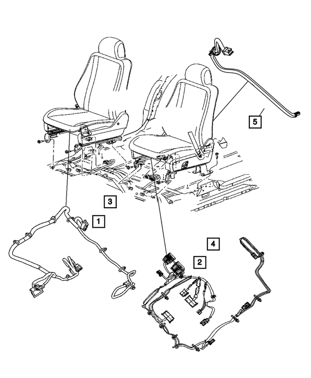 68003187AA - Electrical: Power Seat Wiring for Mopar Image image