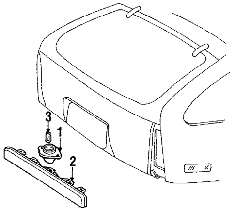 License Lamps for 1995 Mercury Sable #1