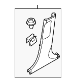 858451R100RY - Body: Lower Center Pillar Trim for Hyundai: Accent Image