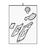 858301R1108M - Body: Upper Center Pillar Trim for Hyundai: Accent Image