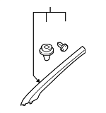 858101R000VYF - Body: Windshield Pillar Trim for Hyundai: Accent Image