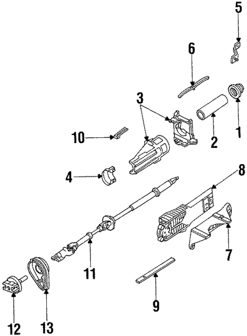 Steering Column Components for 1995 Ford Contour #0