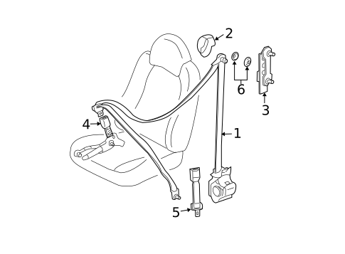 Seat Belt for 2009 Mercury Mariner #0