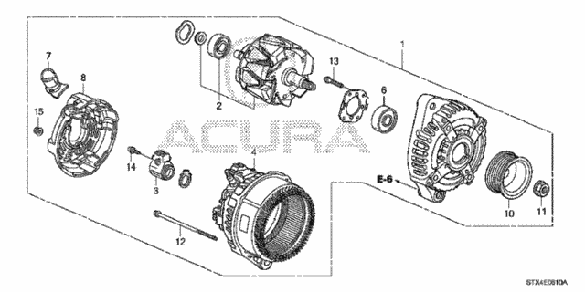 Alternator (Denso) for 2012 Acura MDX #0