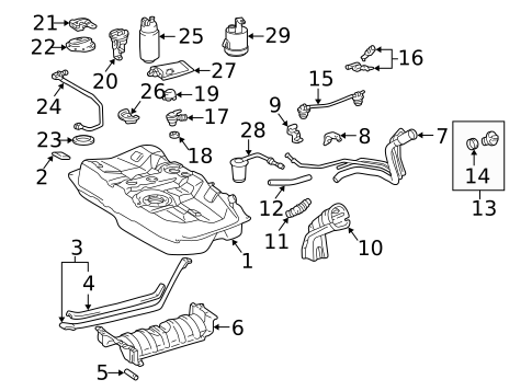 Fuel Storage for 1999 Lexus ES300 #0
