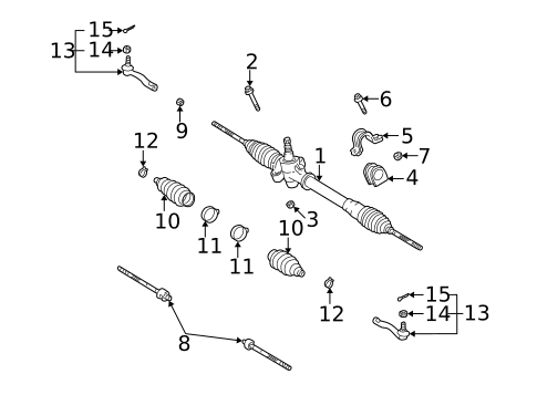 Steering Gear & Linkage for 2004 Toyota Echo #1