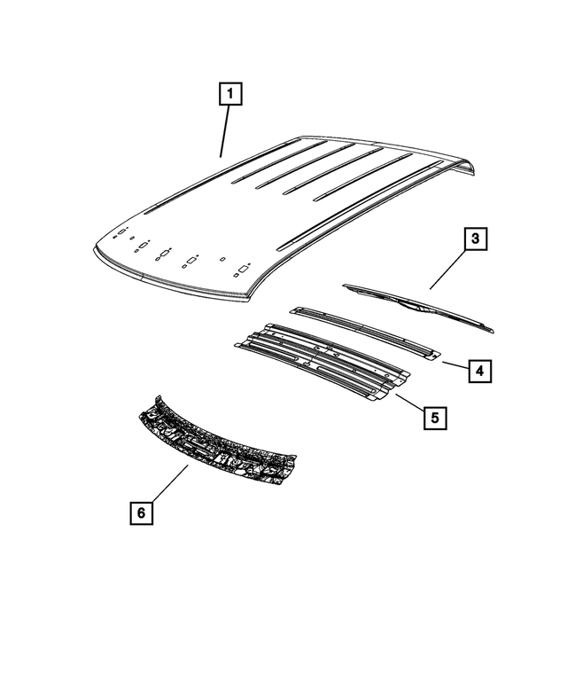« 68534418AA – Body Sheet Metal Except Doors : Toit Panneau pour Mopar Image »