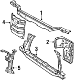 5321616080 - Cooling System: Upper Tie Bar for Toyota: Tercel Image