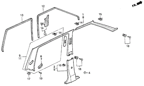 Door Trim for 1988 Honda Civic #0