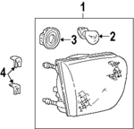F87Z13008BF - Electrical: Headlamp Assembly for Ford Image