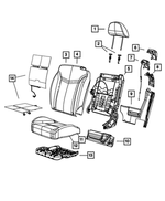 1RX16HL1AB - Interior Trim: Front Headrest for Mopar Image