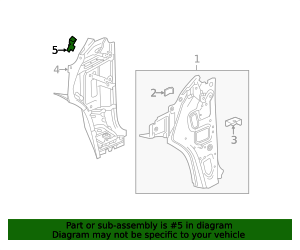 2020-2025 Cadillac XT6 Passenger Side Body Hinge Pillar Lower Baffle ...