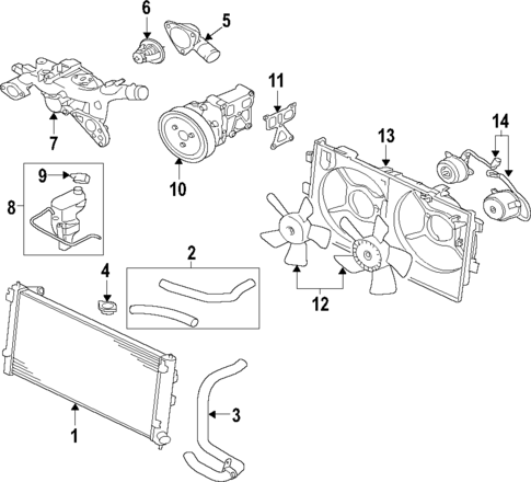 Radiator & Components for 2009 Mitsubishi Lancer #1