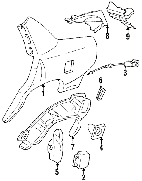 Quarter Panel & Components for 1994 Pontiac Bonneville #0