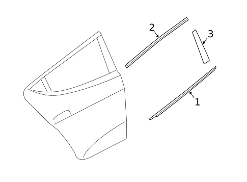 Exterior Trim - Rear Door for 2019 Hyundai Veloster #0