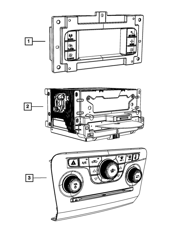 5091134AH - : Multi Media Radio for Mopar Image