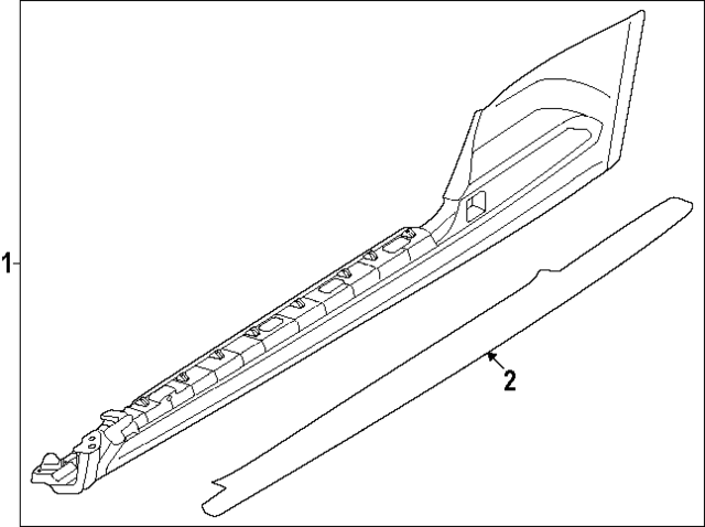 8W6853855BGRU - Body: Rocker Molding for Audi Image