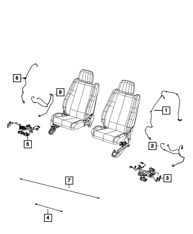 68302032AB - Electrical: Seat Recliner Wiring for Mopar Image image