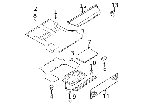 Interior Trim - Rear Body for 2000 Nissan Pathfinder #0