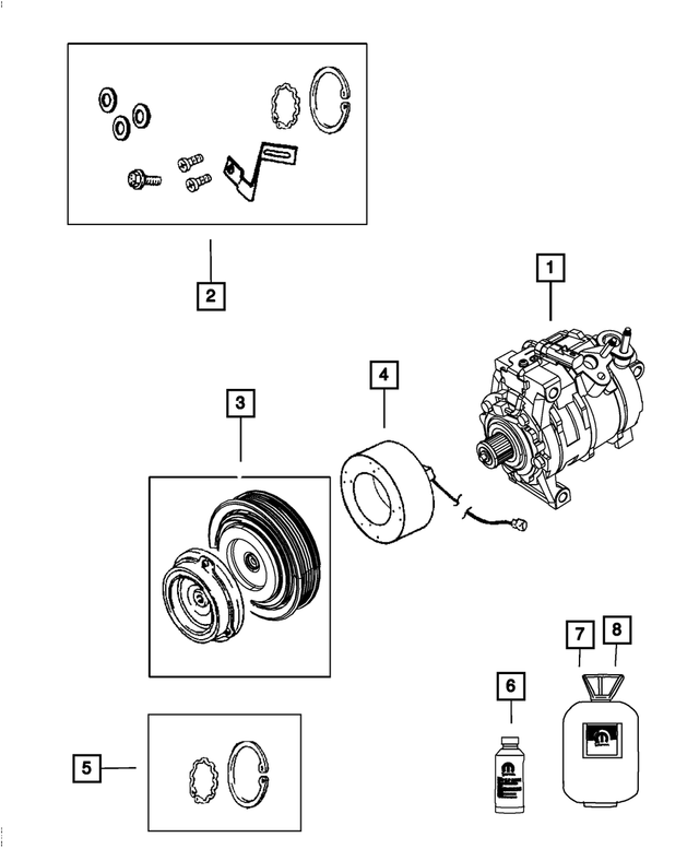 « 68224150AB – Air Conditioners and Heaters : Compresseur Lubrifiant pour Mopar Image »
