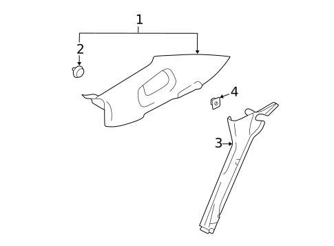Interior Trim - Quarter Panels for 2003 Subaru Impreza #0