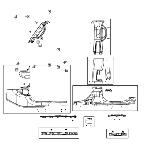Panels - Moldings - Scuff Plates, Pillar, Cowl, 1/4 Panel Trim and Cargo Covers for 2021 Jeep Wrangler #4