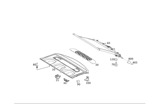 Hat Tray and Roller Blind for 2008 Mercedes-Benz E320 #0