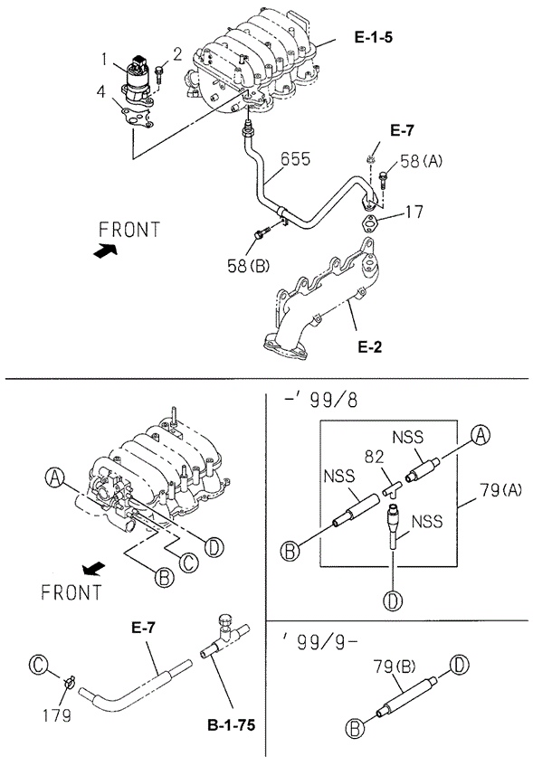 Emission Piping for 2000 Honda Passport #0