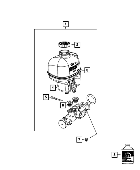 Brake Master Cylinder for 2012 Dodge Durango #0