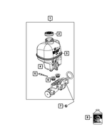 5183872AA - Brakes: Hex Lock Nut for Chrysler: 300 | Dodge: Challenger, Charger, Durango, Magnum, Ram 1500, Ram 2500, Ram 3500 | Jeep: Gladiator, Grand Cherokee, Wrangler | Ram: 1500, 1500 Classic, 2500, 3500 Image