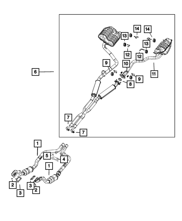 68038394AF - Exhaust: Front Pipe And Converter, Right for Mopar Image