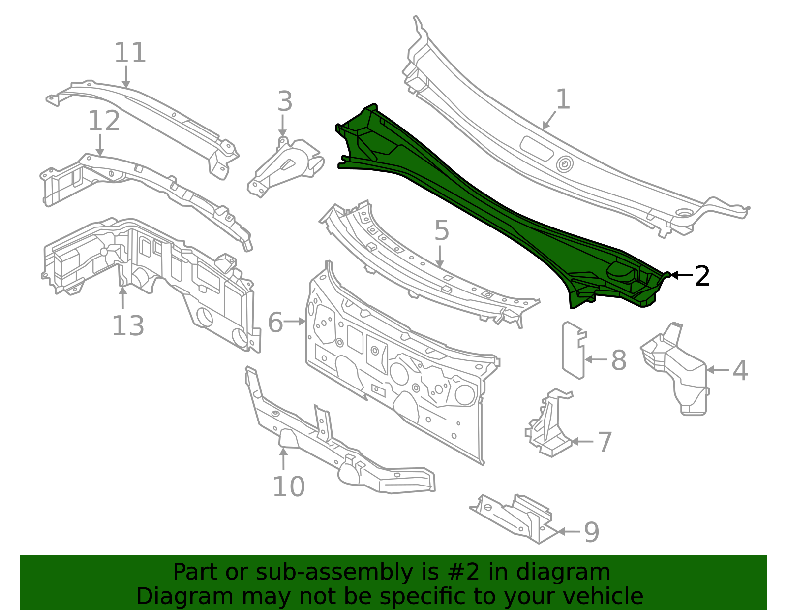 Cowl Trim - BMW (51717453939)
