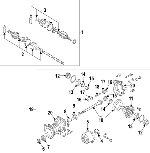 Axle Shafts & Joints for 2020 Nissan Rogue #1
