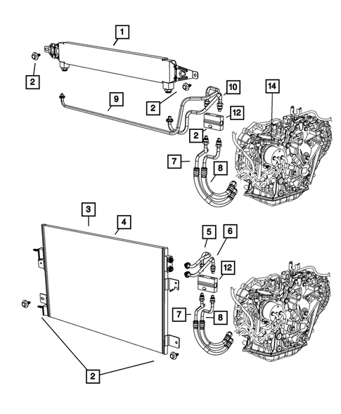 Transmission Oil Cooler, and Lines for 2008 Jeep Patriot #0