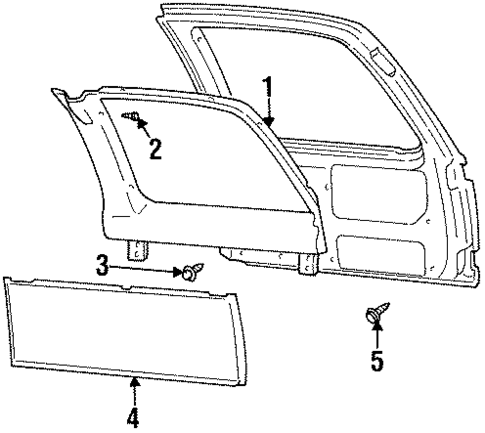 Interior Trim - Back Door for 1999 Chevrolet Tahoe #0