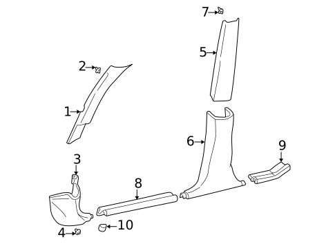 Interior Trim - Pillars for 2003 Volvo V40 #0