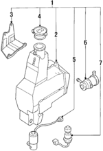 GM3951811 - Electrical: Headlight Washer Pump for Mazda: 626, MX-6 Image