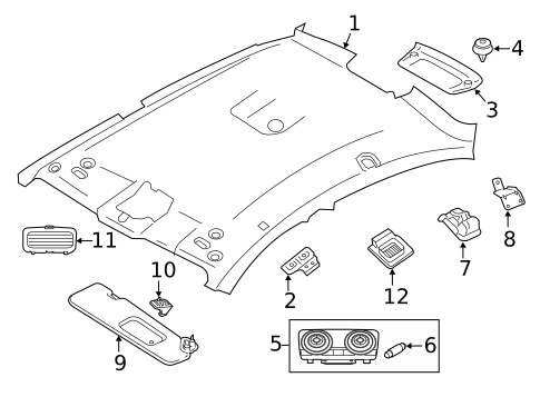 Interior Trim - Roof for 2015 BMW 650i Gran Coupe #1