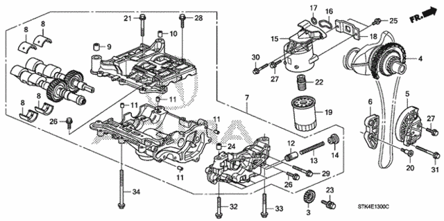 Oil Pump for 2008 Acura RDX #0