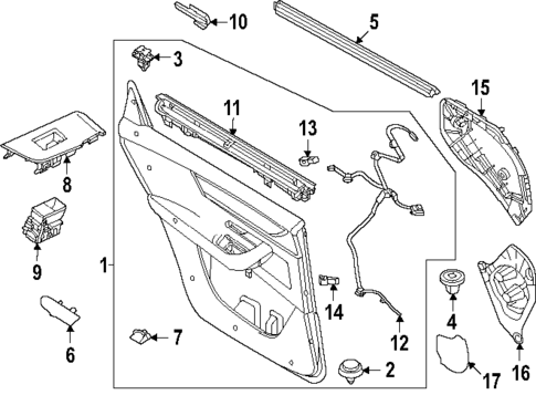Interior Trim - Rear Door for 2025 Mazda CX-90 #0