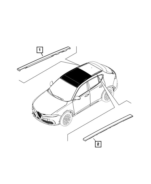 7MS85TZZAA - Body Sheet Metal Except Doors: Roof Molding for Mopar Image image