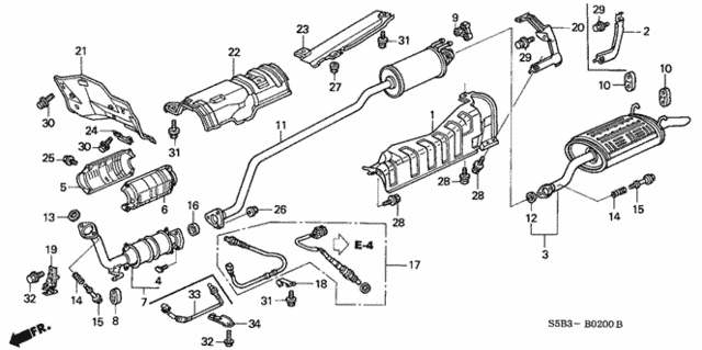 Exhaust Pipe - Muffler for 2005 Honda Civic #0
